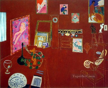 Henri Matisse Painting - El fauvismo abstracto del Estudio Rojo Henri Matisse